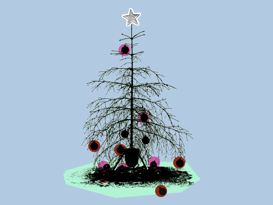 sad christmas tree