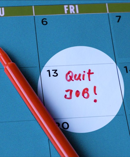 Asking, "Should I quit my job?"? This person is! They wrote it on their calendar.