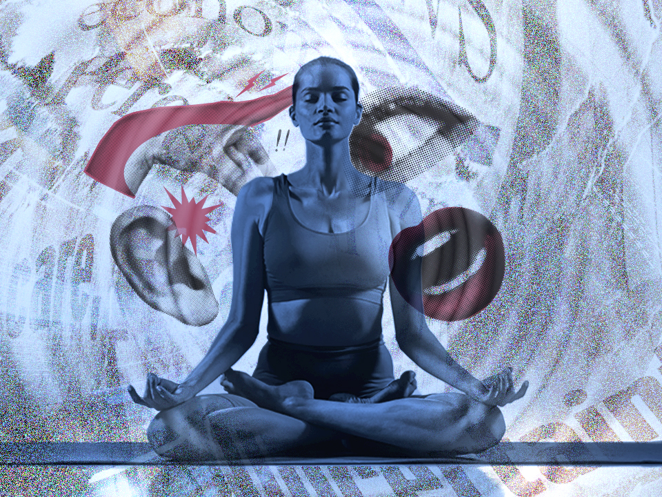 A woman meditating to help her use radical acceptance